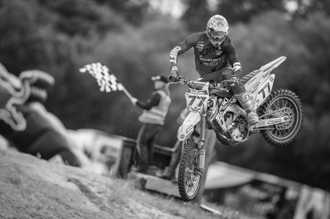 Motocross Rider and Bike in Mid Air 2